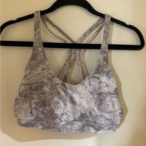Lululemon Athletica Gray Patterned Sports Bra